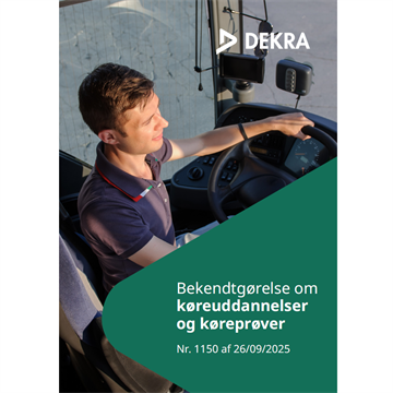 Bekendtgørelse om køreuddannelser og køreprøver