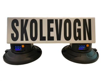 Tagskilt til skolevogn med elektronisk sugekop